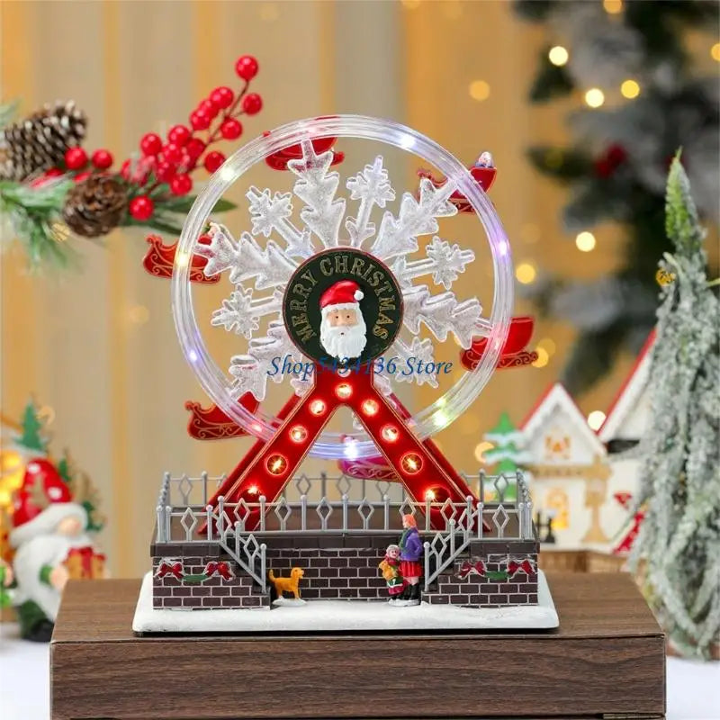 Rotierende Weihnachts-Spieluhr mit LED-Licht und Musik