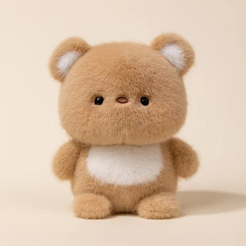 16cm Tisch mit Plüschtier, Niedliche Puppe mit Begleitpuppe, Schreibtischdekoration, Heilende Überraschung, Tägliches Geschenk für einen guten Freund