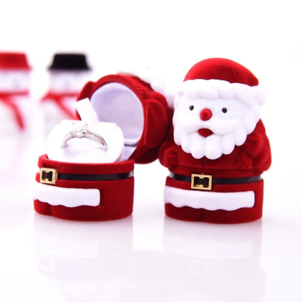 Weihnachten Glocke Weihnachten Schmuck Box Schneemann Hochzeit Weihnachten Baum Ornament Anti-kollision Strömten Santa Claus Ringe Box Geschenke