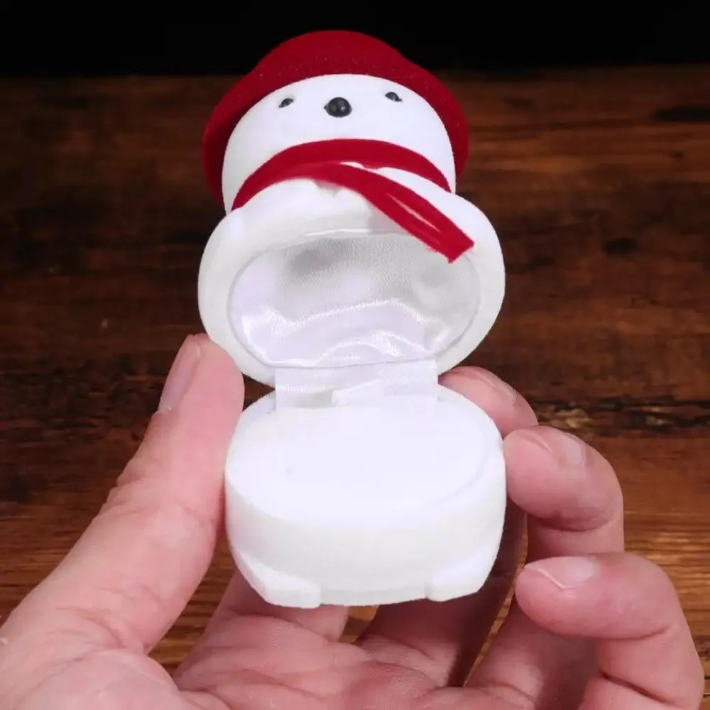 Weihnachten Glocke Weihnachten Schmuck Box Schneemann Hochzeit Weihnachten Baum Ornament Anti-kollision Strömten Santa Claus Ringe Box Geschenke