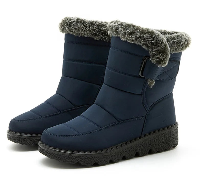 Frauen Stiefel 2025, Trend Winter Schuhe Für Frauen Winter Stiefel Knöchel Low Heels Botas Mujer Wasserdichte Schnee Stiefel Mit Pelz schuhe