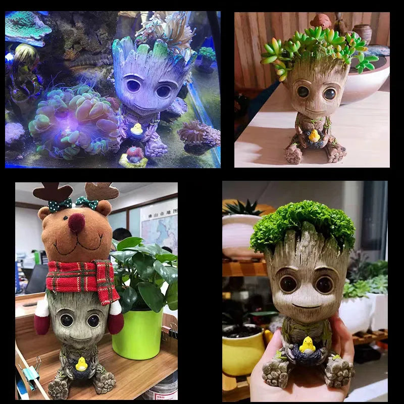 Home Dekoration Handwerk Miniatur Modell Büro Desktop Display Cartoon Groot Figuren Handwerk Dekor Baum Mann Ornament 5CM