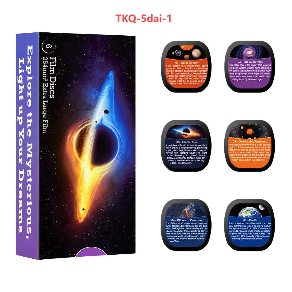 Sternprojektor Nachtlichtscheibe Planetariumsprojektorscheibe 4K HD Galaxy Projektor Lichtscheibe – 6er-Pack (Projektor nicht im Lieferumfang enthalten)