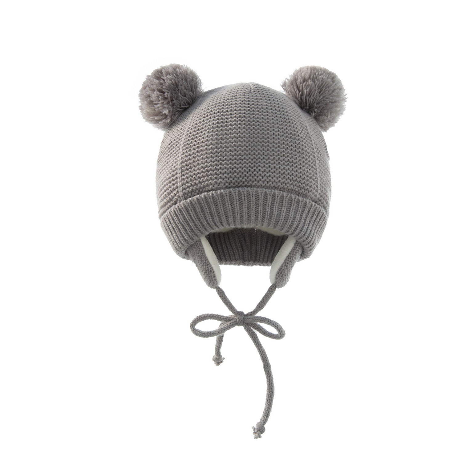 Winter-Babymütze für 0–12 Monate, Jungen und Mädchen, Zubehör, Strickmütze, Kindermütze, Fleece, warme Handschuhe, dicke Winterohr-Kindermütze, Babymütze