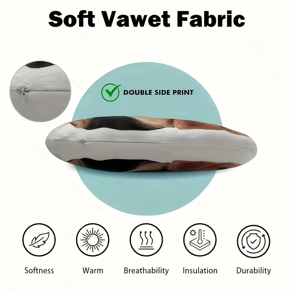 Personalisierte 'Ich Liebe Dich' Mini-Plüschpuppe mit Foto-Kissen, Perfektes Paar-Geschenk, Weiches Polyester