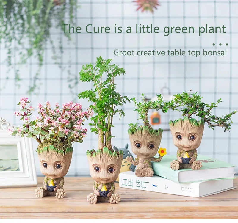 Home Dekoration Handwerk Miniatur Modell Büro Desktop Display Cartoon Groot Figuren Handwerk Dekor Baum Mann Ornament 5CM